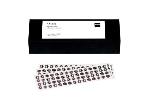 Punktmarken 1,5 mm, wei&szlig;, uncodiert, Klebest&auml;rke schwach, 3000 St&uuml;ck Produktbild