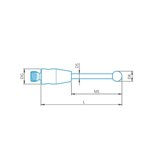 Stylus straight M2, DK2.5 L20 product photo Front View L