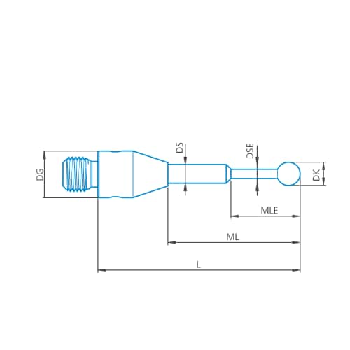 Stylus stepped M3, DK0.3 L25 product photo Front View L