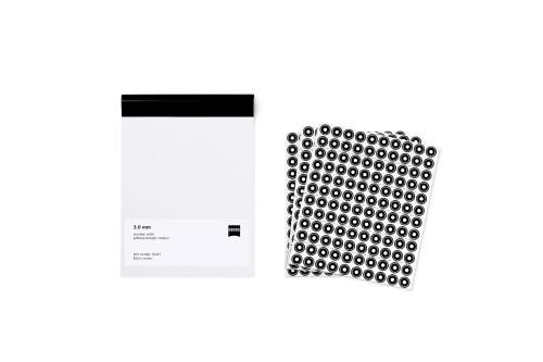 Reference Markers 3.0 mm, white, non-coded, medium adhesive strength, 3000 piece product photo Back View L
