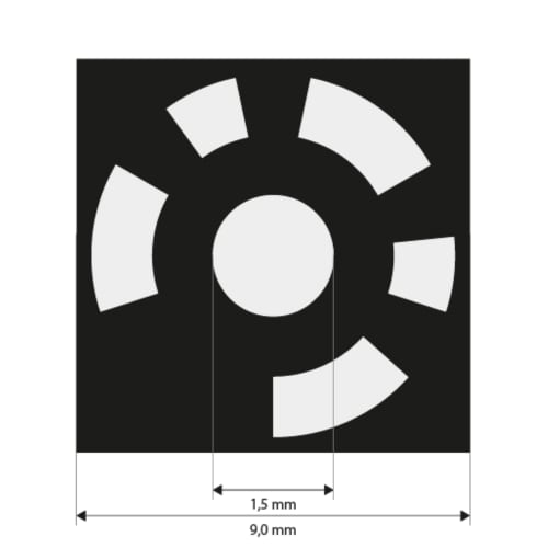 Reference Markers 1.5 mm, coded 8-427, white, medium adhesive strength product photo