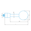 Stylus straight M5 precision, DK16 L93 product photo