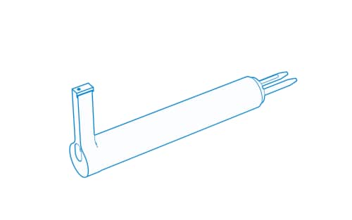 Surface finish measuring skids offset