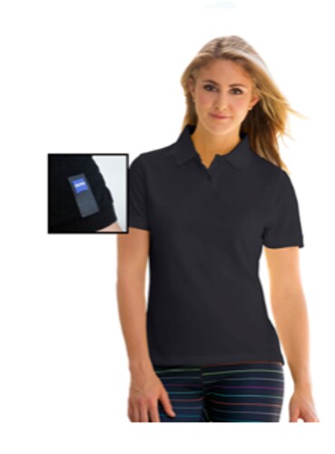 Women's Performance Polo Shirt black 2XL product photo Front View L