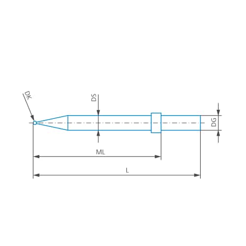 Sphere stylus/Contour d=3, L=34, ML=26, DK=0.7 product photo