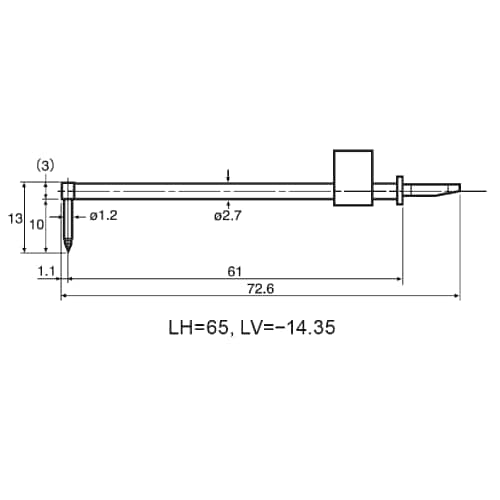 Stylus/Roughness ML=61, MLE=10, B=13, DSE=1.2 product photo Back View L