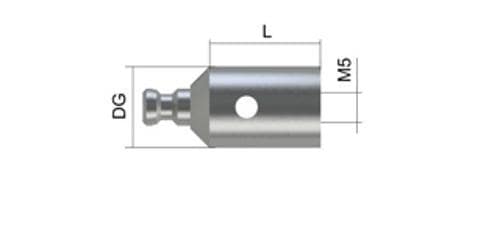 Rotary piece, with cone adapter, long product photo Front View L