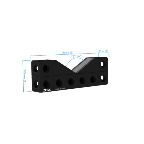 V-Block 120&deg; - 150x25x50mm, magnetic, AF25 product photo Back View L