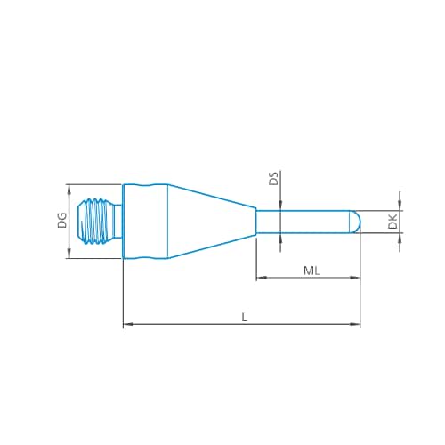 Stina typeT Sサイズ Cylinder styli - M3 XXT