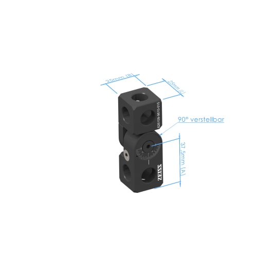 Knuckle simple - &plusmn;90&deg; adjustable, AF25 product photo Back View L