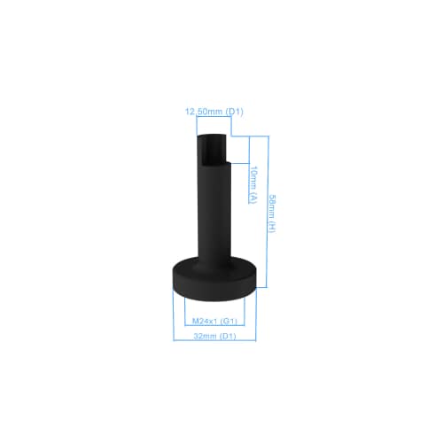Top - 180&deg; location surface, Connection M24x1 product photo Back View L