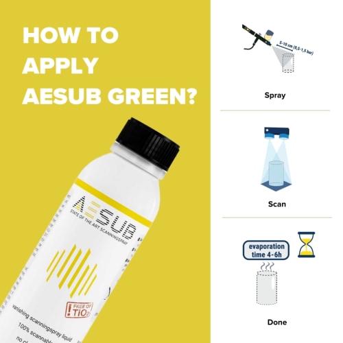 AESUB Yellow, 1 case (12 cans), vanishing, Scanning time approx. 2-4 h product photo Side View L