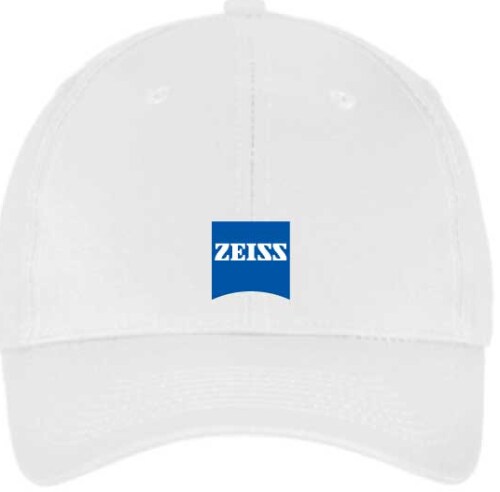 Structured Brushed Twill Ball Cap white product photo Front View L
