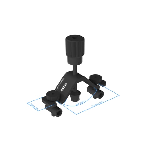 Clamp bracket for V-Block 90&deg; product photo Back View L