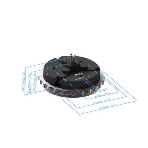 3-jaw-chuck - clamping range 80mm product photo Back View L