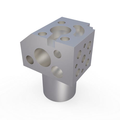 Practice workpiece (Cube) with standard geometries product photo