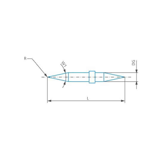 Stylus tip/Contour T-Type d=3, L=26, W1/W2=24&deg; product photo