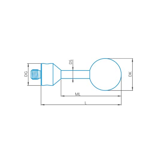 Stylus straight M5, DK17.462 L65 product photo Front View L