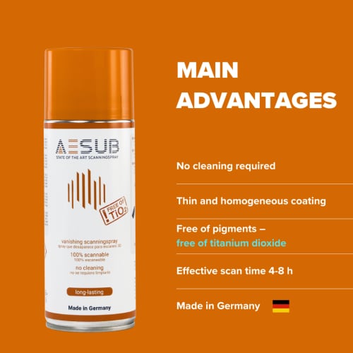 AESUB Orange, 1 case (12 cans), vanishing, Scanning time approx. 4-8 h product photo Back View L