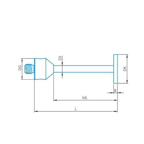 Disk stylus M5, DK30 L170 product photo Front View L