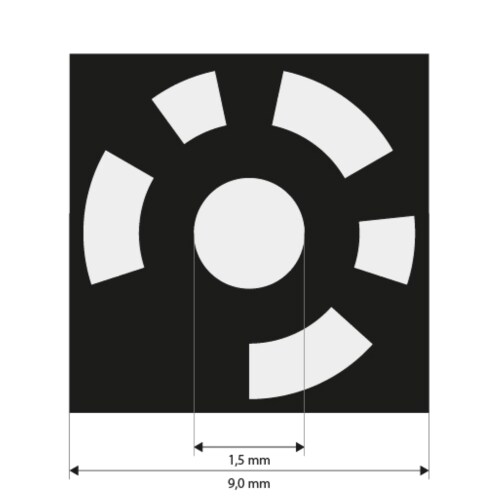 Reference Markers 1.5 mm, coded 8-427, white, medium adhesive strength product photo