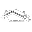 Stylus arm/Contour ML=58, MLE=25, B=12 product photo Back View S