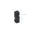 Knuckle simple - &plusmn;90&deg; adjustable, AF25 product photo Back View S