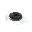 3-jaw-chuck - clamping range 80mm product photo Back View S