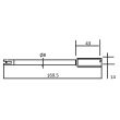 High rigid stylus arm/Contour ML=126.5, DS=8 product photo Back View S