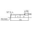 High rigid stylus arm (angular)/Contour ML=58,MLE=9, B=12, W1=12&deg; product photo Back View S